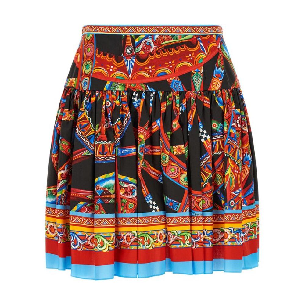 Dolce & Gabbana Multicolor Cotton Long Women's Skirt